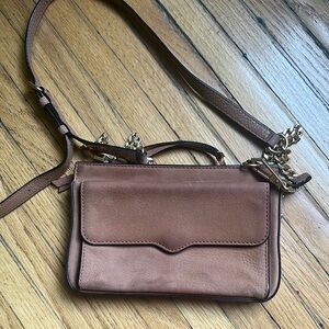 Rebecca Minkoff Brown Crossbody Bag with Flap Closure
